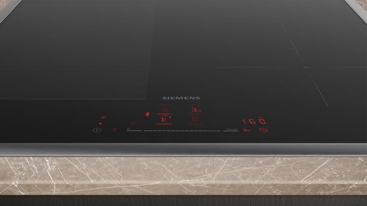 Produktbild Siemens iQ700, Induktionskochfeld, 60 cm, Schwarz, Mit Rahmen aufliegend, EX645HEC1E