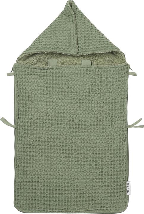 Actual product image Meyco Waffle teddy footmuff
