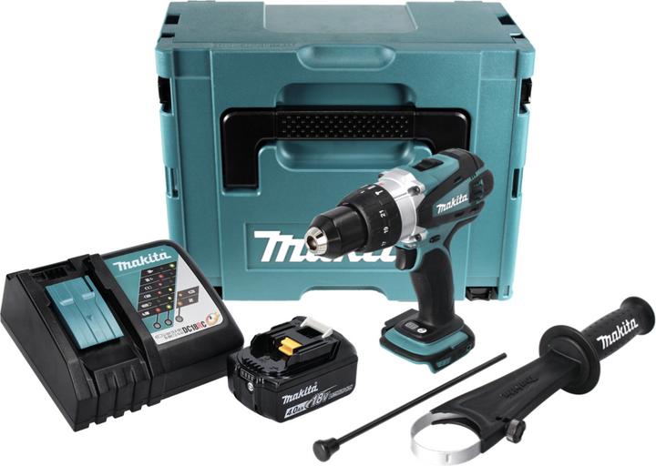 Produktbild Makita DHP 458 RM1J Schlagbohrschrauber 18V 91Nm im Makpac + 1x 4,0 Ah Akku + Ladegerät (Akkubetrieb)