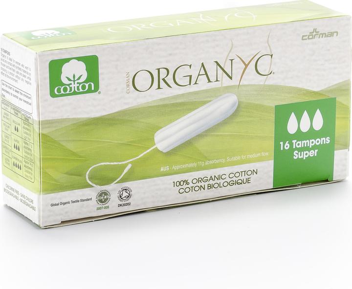 Immagine prodotto Organyc Tamponi Super senza applicatore - 100% cotone biologico (16 x, Grande)