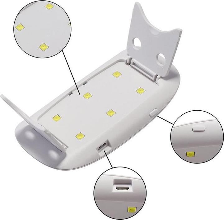 Produktbild JTI Mini-UV-LED-Lampe für Nägel, weiss