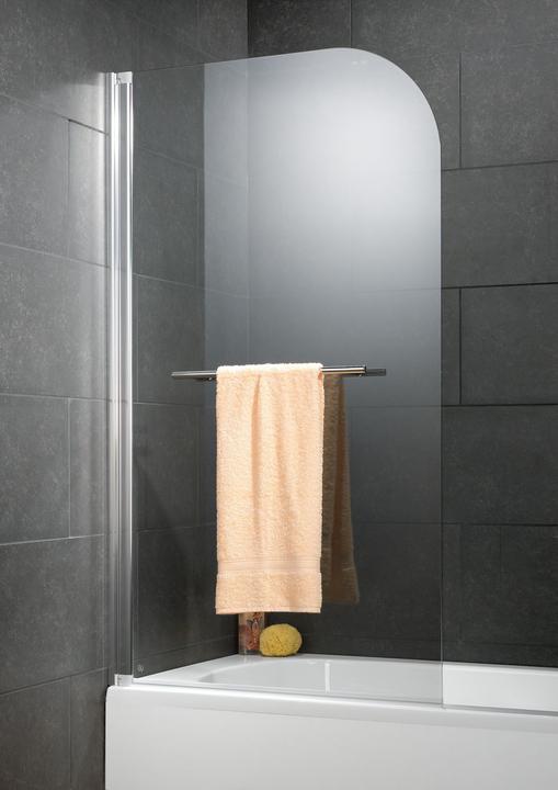 Actual product image Schulte Bath screen single panel "Komfort" with towel rail