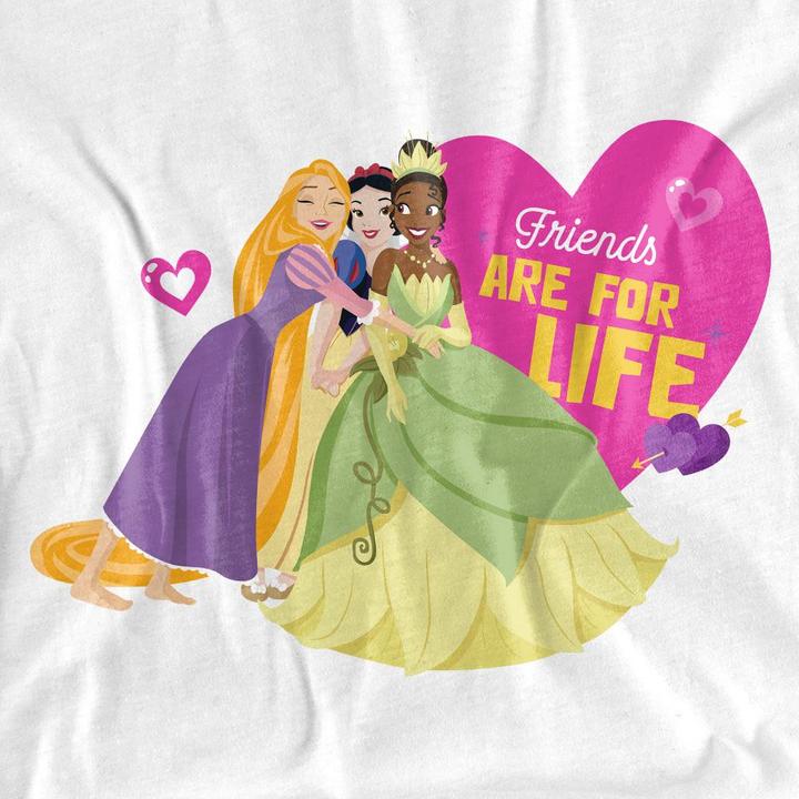Produktbild Disney Princess Friends Are For Life TShirt Valentinstag (S)
