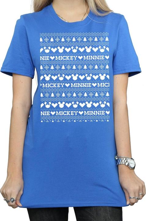 Immagine prodotto Disney Mickey And Minnie Christmas Fair Isle Maglietta Ampia Donna (M)
