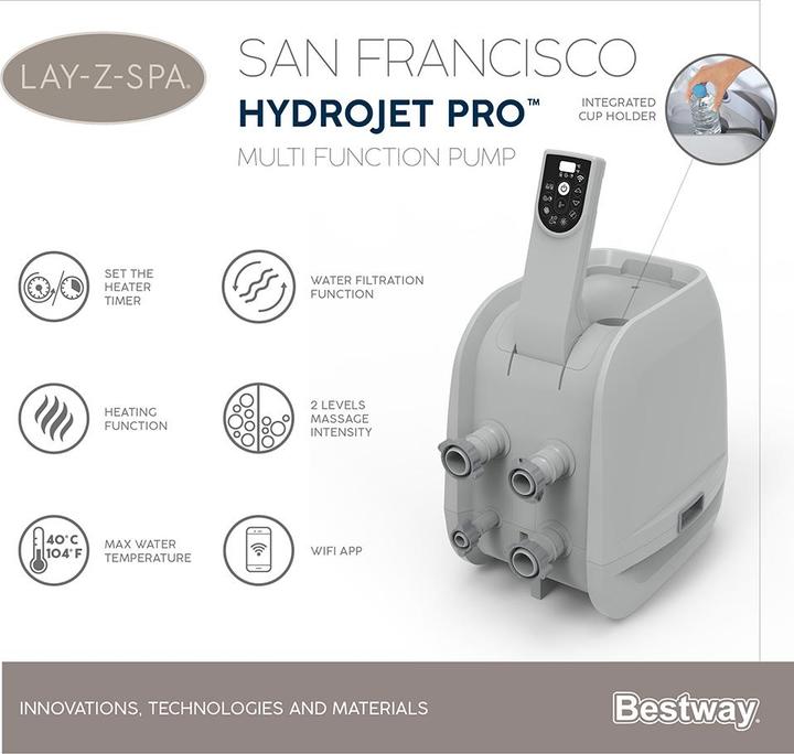 Actual product image Bestway Lay-Z-Spa San Francisco Smart Hydro Jet Pro (7 pers.)