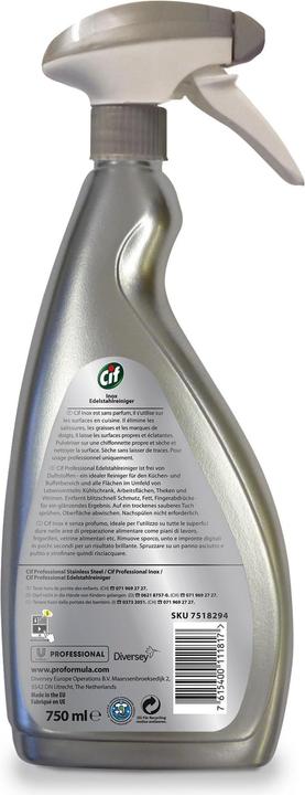 Actual product image Cif Professional stainless steel & glass