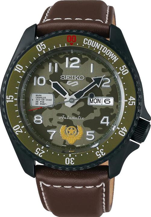 Seiko 5 Sport Street Fighter V GUILE Limited Edition (Analoguhr, 43 mm)