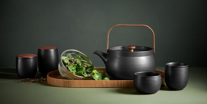 Immagine prodotto ASA Selection Teiera con manico in legno, nera (0.60 l)