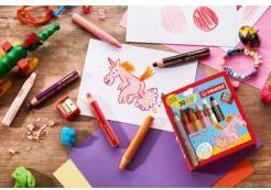 Actual product image Magni STABILO Buntstifte woody 3in1 Tiger Design 6 Stück mit Spitzer (Assorted, 6 x)