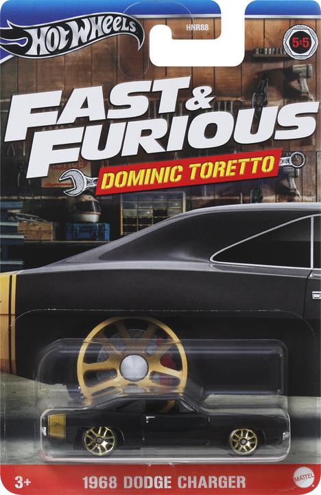 Actual product image Hot Wheels Fast and Furious Dominic Toretto 1968 Dodge Charger για 3+ ετών HRW50