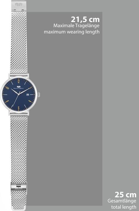 Produktbild Quarzuhr Arakon II Edelstahl Silber - 34094 (Analoguhr, 42 mm)
