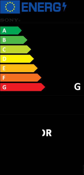 Energy Label Sony KD-55X85J (55", X85J, LCD, 4K, 2021)