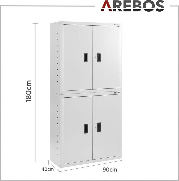 Image du produit Arebos Armoire de classement (180 x 90 x 40 cm)