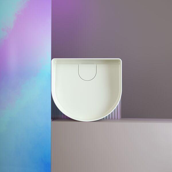Actual product image Laufen Running Sonar Wash basin bowl, without tap hole, without overflow, 340x340mm, incl. ceramic cover fo (340 mm, 340 mm)