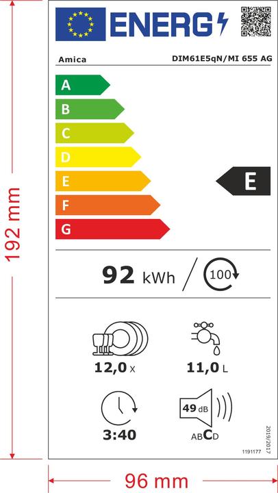 Energie-Label Amica DIM61E5QN