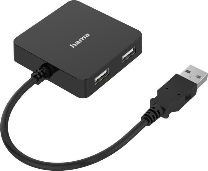 Produktbild Hama USB-Hub, 4 Ports, USB 2.0, 480 Mbit/s (USB-A, 4 Ports)