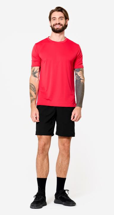 Produktbild Domyos T-Shirt Herren atmungsaktiv Rundhalsausschnitt - rot (XL)