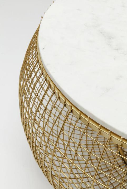 Image du produit Kare Design Table basse Cesta Marble doré Ø100cm (Ø 102 x 42 cm)
