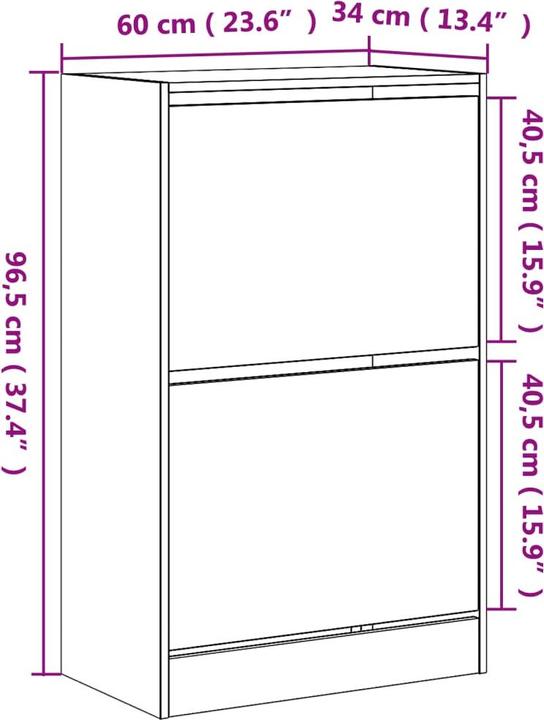 Image du produit VidaXL Jennica (60 x 34 x 96,5 cm)