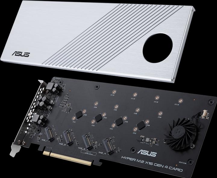 Actual product image ASUS Hyper M.2 x16 Gen 4 card