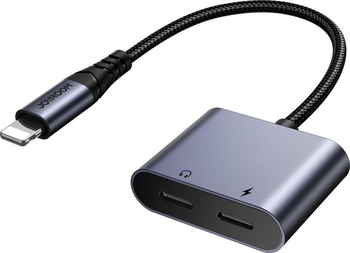 Immagine prodotto Joyroom Adattatore audio 2-in-1 da Lightning a Lightning doppio - Nero (Lightning, Lightning)