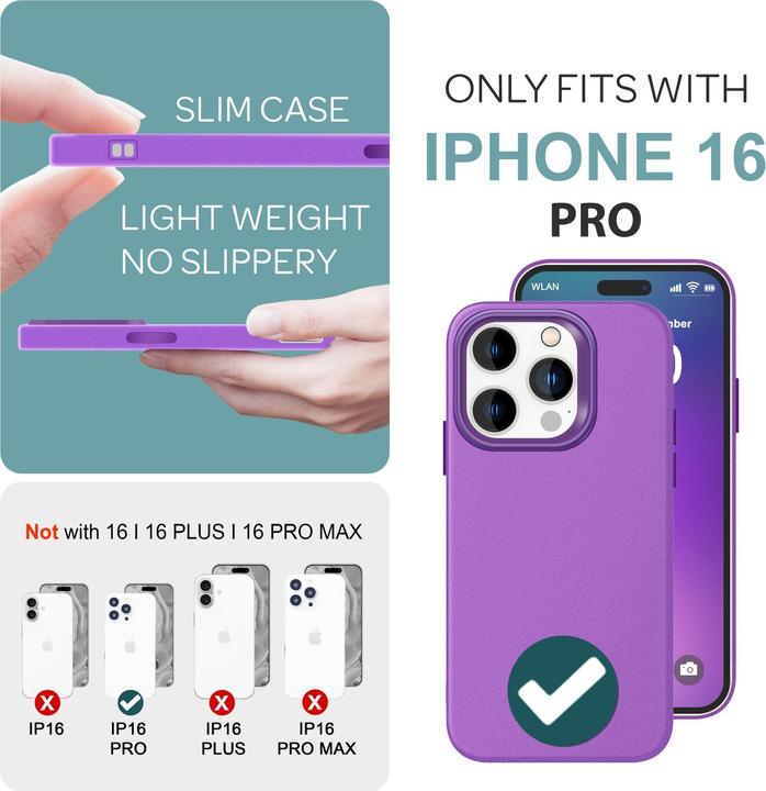 Produktbild Nalia Matt Silikon Hülle (Apple iPhone 16 Pro)