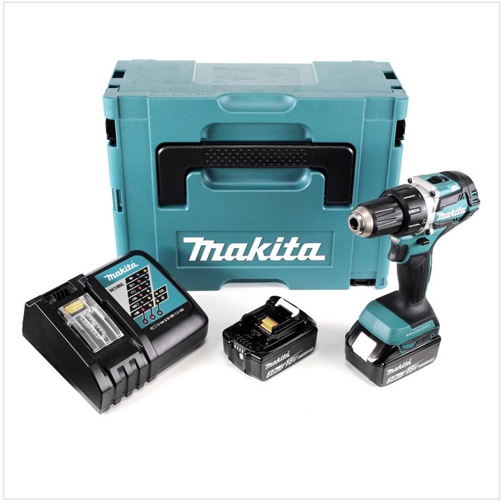 Produktbild Makita DDF 484 RFJ Akku Bohrschrauber brushless 18V 54Nm + 2x Akkus 3,0Ah + Ladegerät im Makpac (Akkubetrieb)