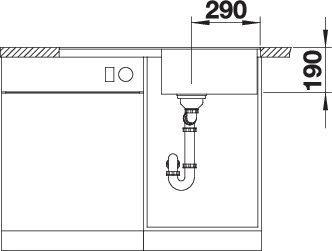 Actual product image Blanco Metra 5 S-F (47 cm, 85 cm)