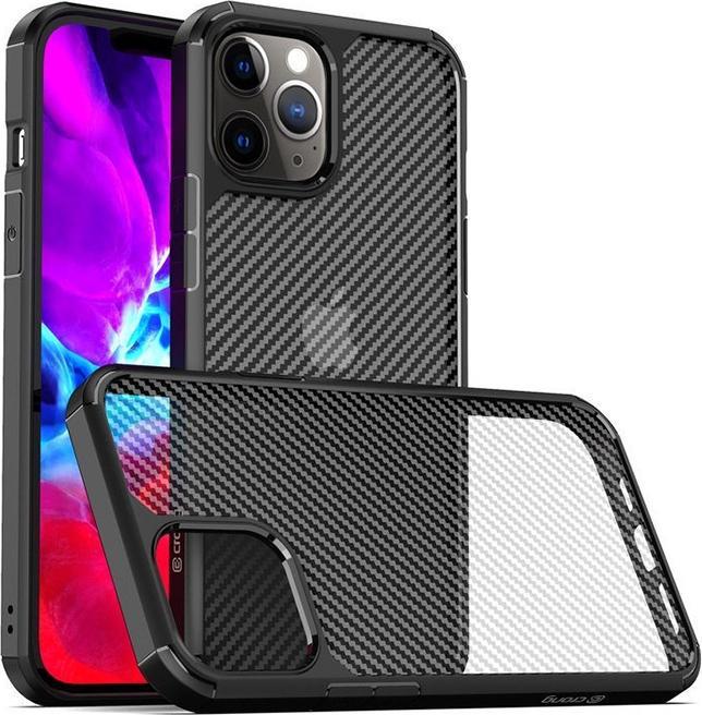 Produktbild Crong Hybrid Carbon - case for iPhone 12 Pro Max black (Apple iPhone 12 Pro Max)