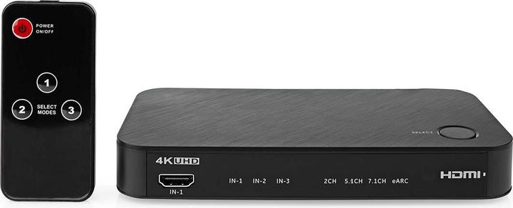 Immagine prodotto Nedis Convertitore audio digitale | 2 vie | Connessioni - Ingresso: Alimentazione DC / 3x Ingresso HDMI™ (0.06 m, Ottico)