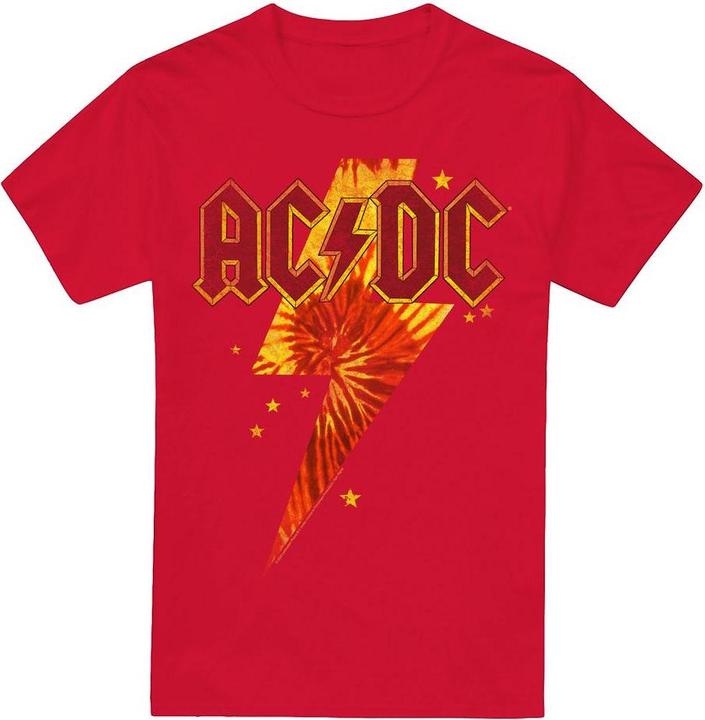 Actual product image AC/DC Mens Tie Dye Bolt T-Shirt (L)