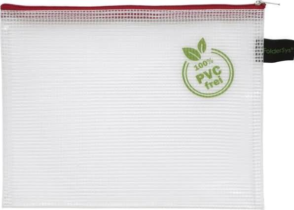 Actual product image Foldersys Zipped bag B6 transparent/red 0.20 mm (Case)