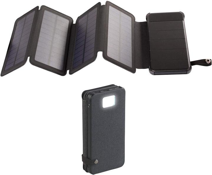 Produktbild Revolt Solar-Powerbank inkl. faltbares Solarpanel (8000 mAh, 10.50 W, 29.60 Wh)