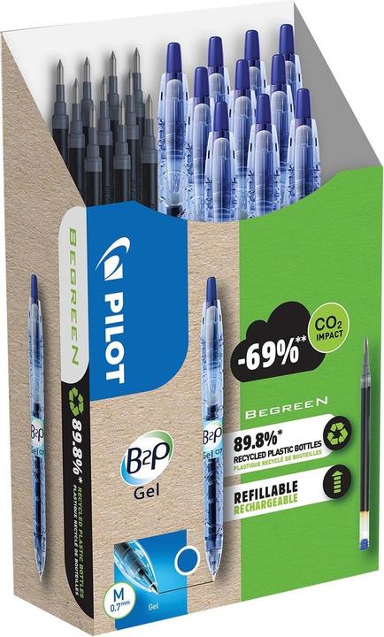 Immagine prodotto Pilot Begreen B2P Gel Greenpack 10+10 ricariche (Blu, 10 x)