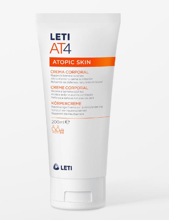 Actual product image Leti AT4 Atopic Skin Body Cream for Neurodermatitis, 200 ml Cream (Body cream, 200 ml)