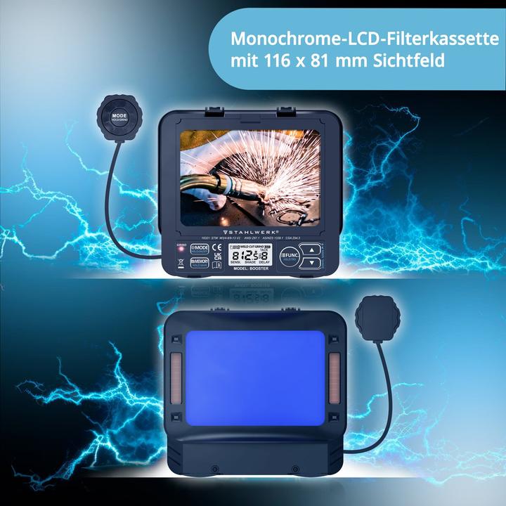 Produktbild Stahlwerk Schweisshelm BOOSTER 3-in-1 Automatik-Schweisserhelm Schweissermaske