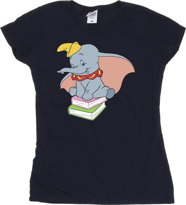 Immagine prodotto Disney Dumbo Sitting On Books Maglietta Donna (S)