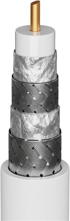 Produktbild Goobay 120 dB Koax-Antennenkabel, 4x geschirmt, CCS, 500 m, Weiss, 500 m (120 dB, Antennenkabel)