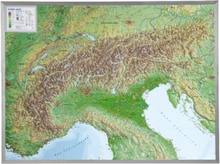 Produktbild 3D Reliefkarte Alpen