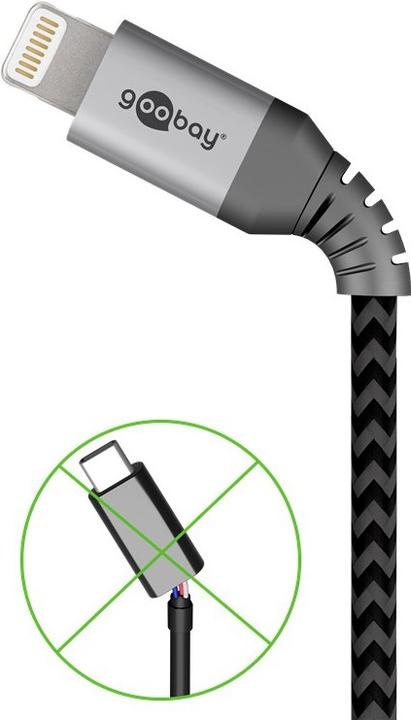 Actual product image Goobay USB type C - Lightning (1 m, USB 3.2 Gen 1)