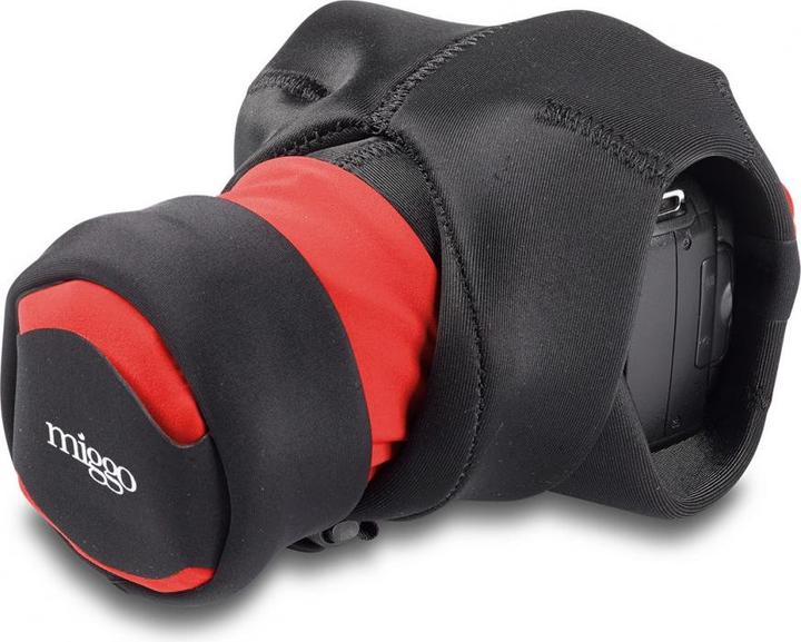 Image du produit miggo Grip & Wrap, Digital camera, Spandex, Neoprene, Black, Red, DSLR, 41 cm, 140 mm