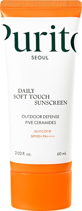 Actual product image Purito Daily Soft Touch Sunscreen SPF 50+ PA++++ codzienny krem przeciwsłoneczny z ceramidami 60ml (Sun cream face, SPF 50+, 60 ml)