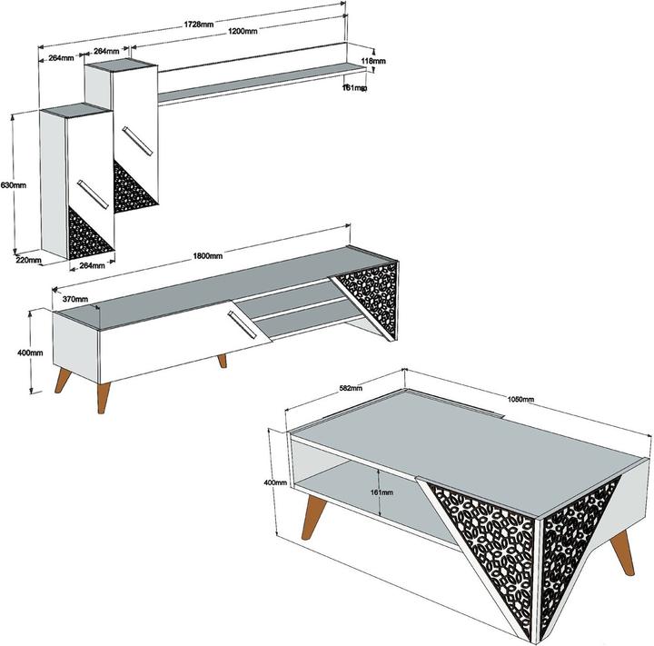 Actual product image Hanah Home Jordan (180 x 37 x 40 cm)