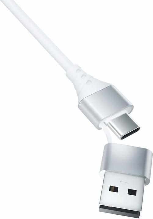 Actual product image 3MK Hyper Cable 3w1 USB-A/USB-C - USB-C/Micro/Lightning 1.5m Biały/White cable (1.50 m, USB 3.2 Gen 1, 12 W)