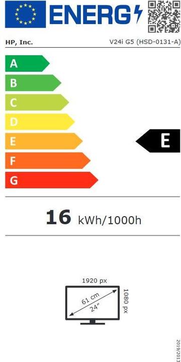 Energie-Label HP V24i G5 (1920 x 1080 Pixel, 23.80")