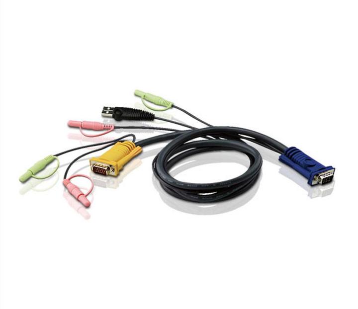 Image du produit Aten Câble USB 2L-5303U avec commutateur audio vers KVM, 3m