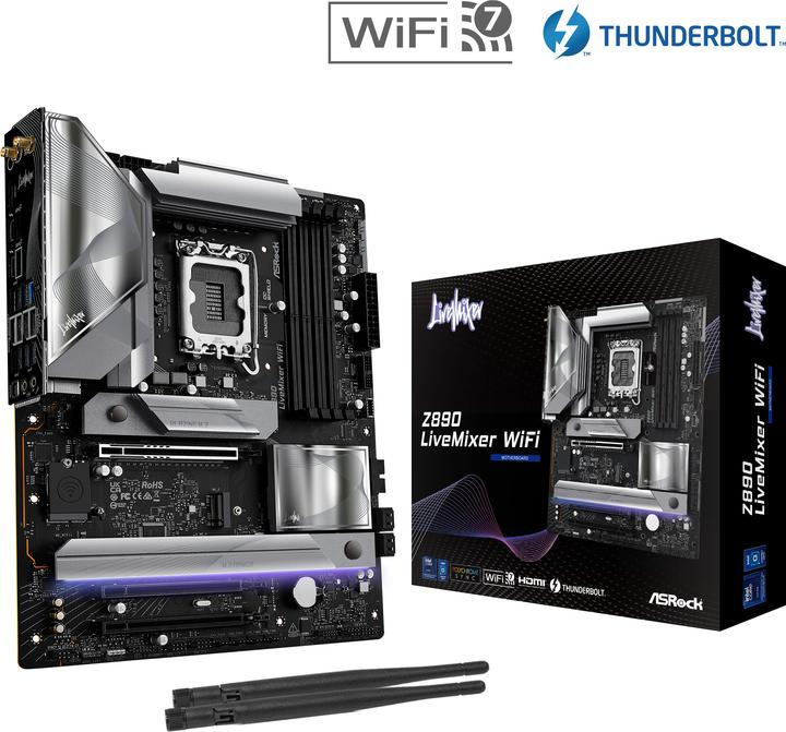 Immagine prodotto AsRock Z890 LiveMixer WiFi Intel DDR5 S1851 (LGA 1851, Intel Z890, ATX)