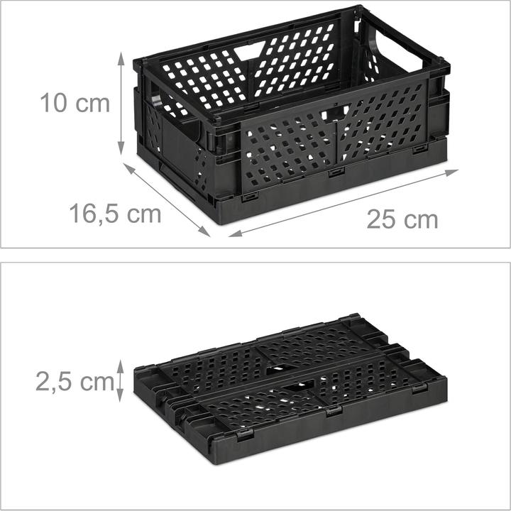 Produktbild Relaxdays 2x Klappbox (25 x 16.5 x 10 cm, 3.33 l)