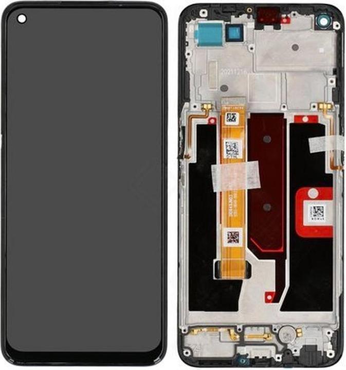 OPPO LCD + Touch + cornice per CPH2197, CPH2195 A74 5G, A54 5G - nero