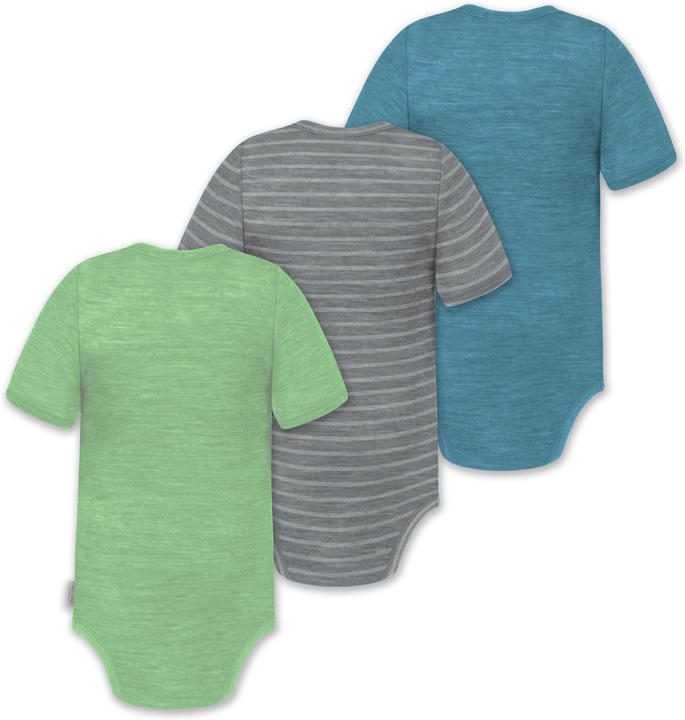Actual product image Normani Set of 3 baby merino short-sleeved body "Tihoi" - 9319 (68)